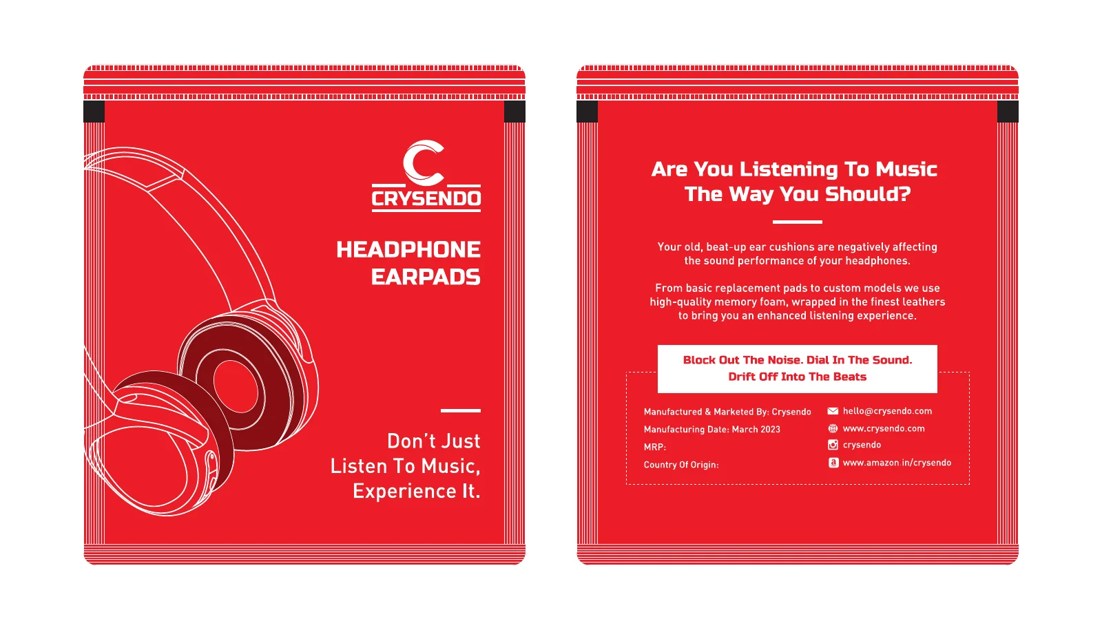 Crysendo packaging — page 1