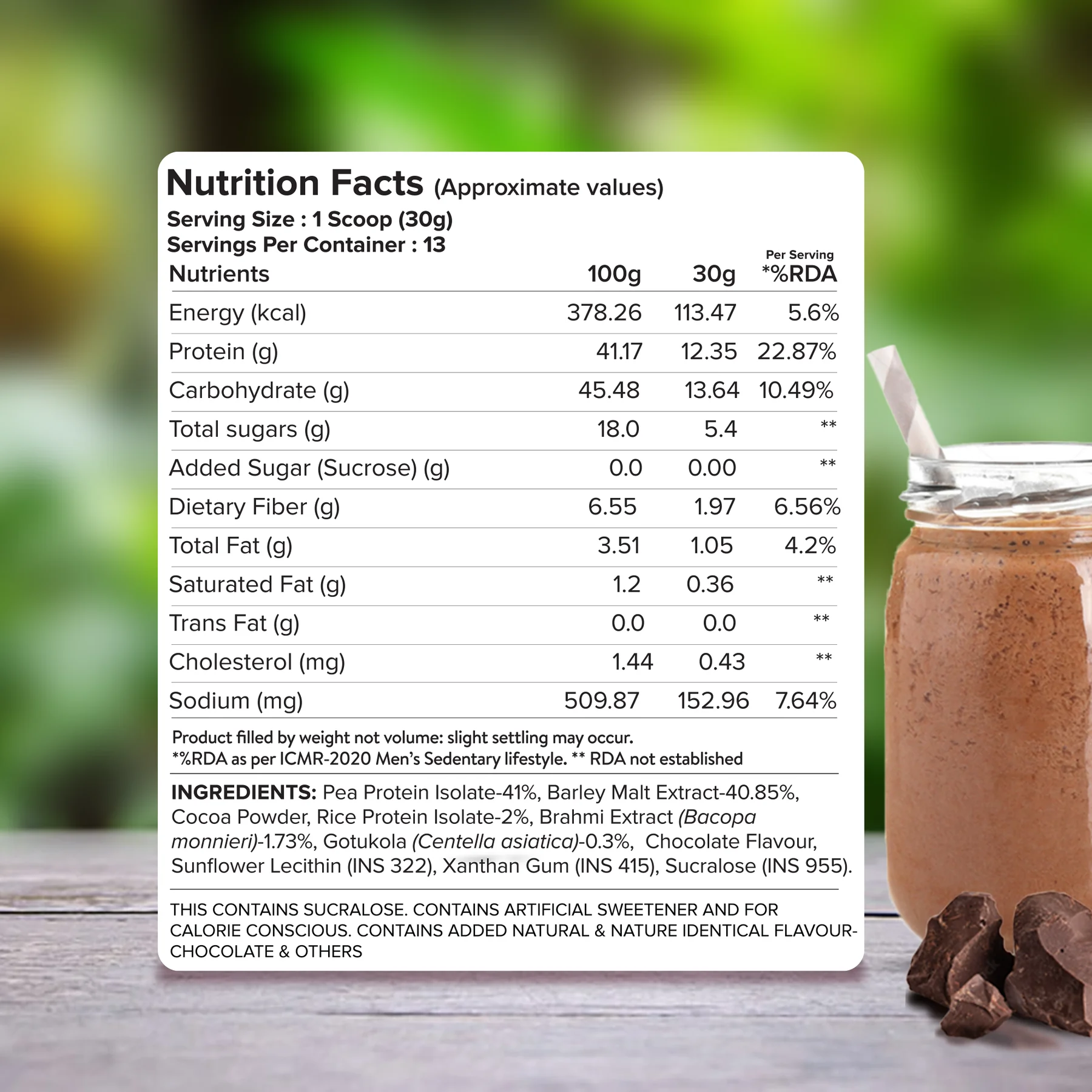 Plix · Everyday Protein — Nutrition Label
