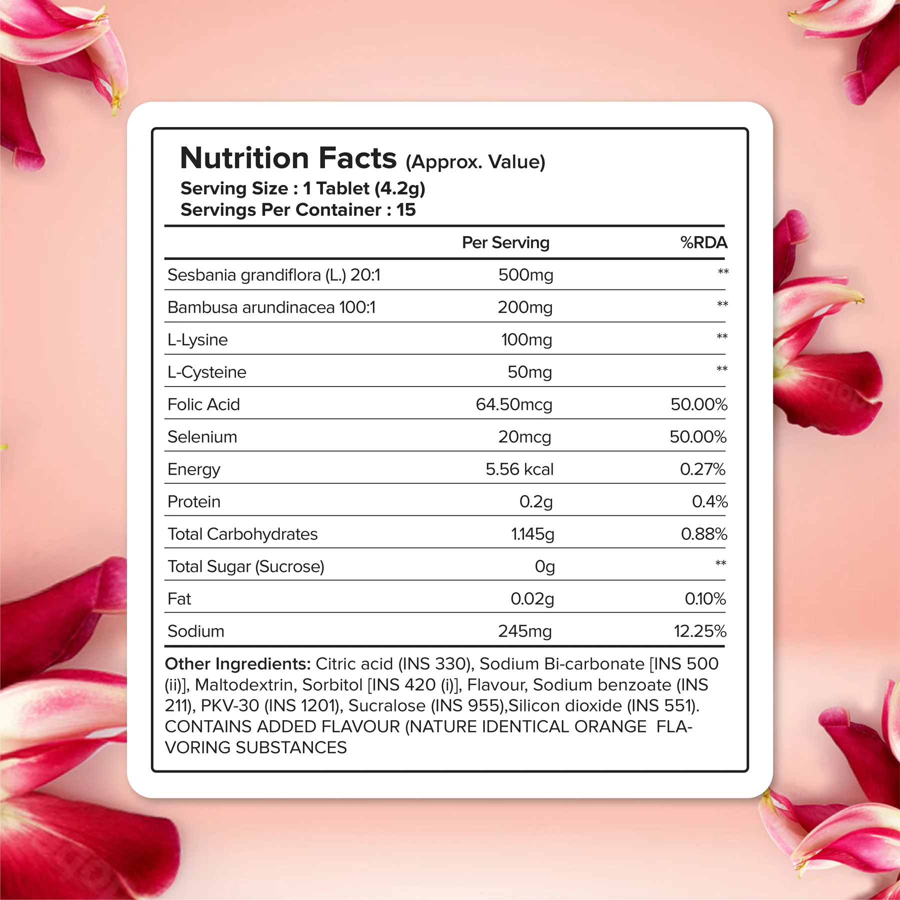 Plix · Heavenly Hair — Nutrition Label
