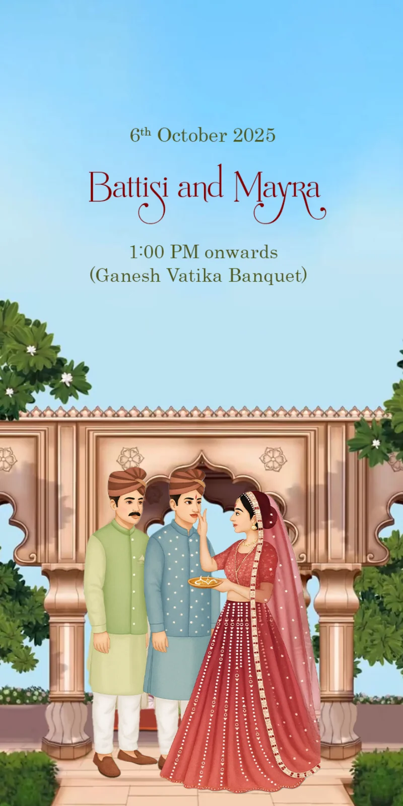 Illustrated event invitation — page 3